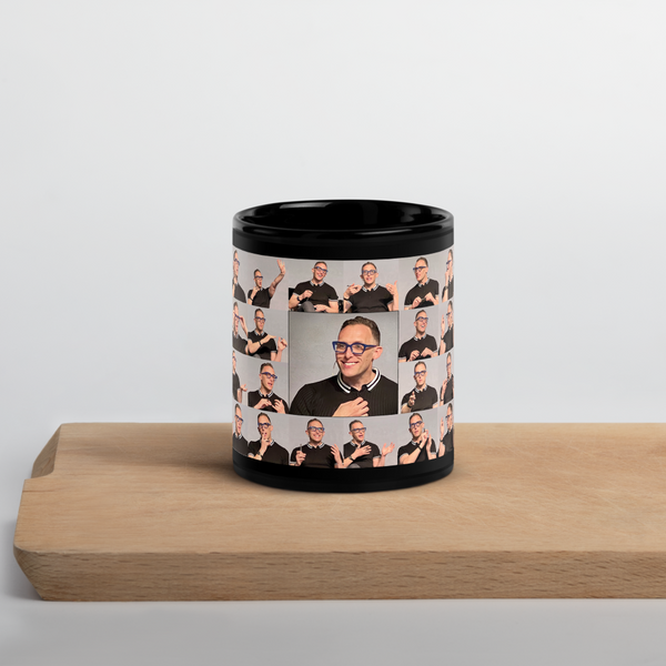 Ryan Warner 20th Anniversary Black Glossy Mug