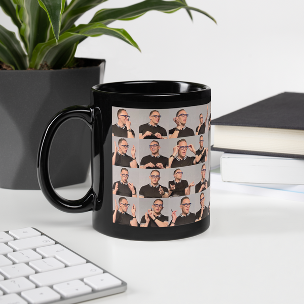Ryan Warner 20th Anniversary Black Glossy Mug