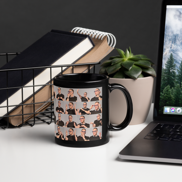 Ryan Warner 20th Anniversary Black Glossy Mug
