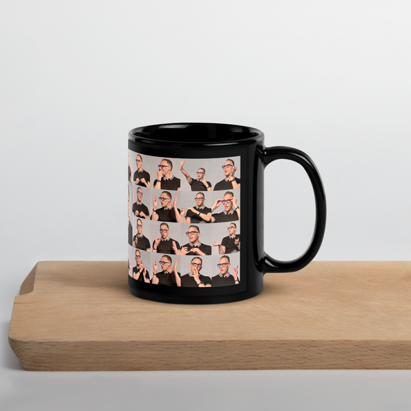 Ryan Warner 20th Anniversary Black Glossy Mug
