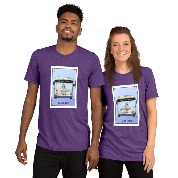 Denverite Lotería T-Shirt - El Autobus - Purple
