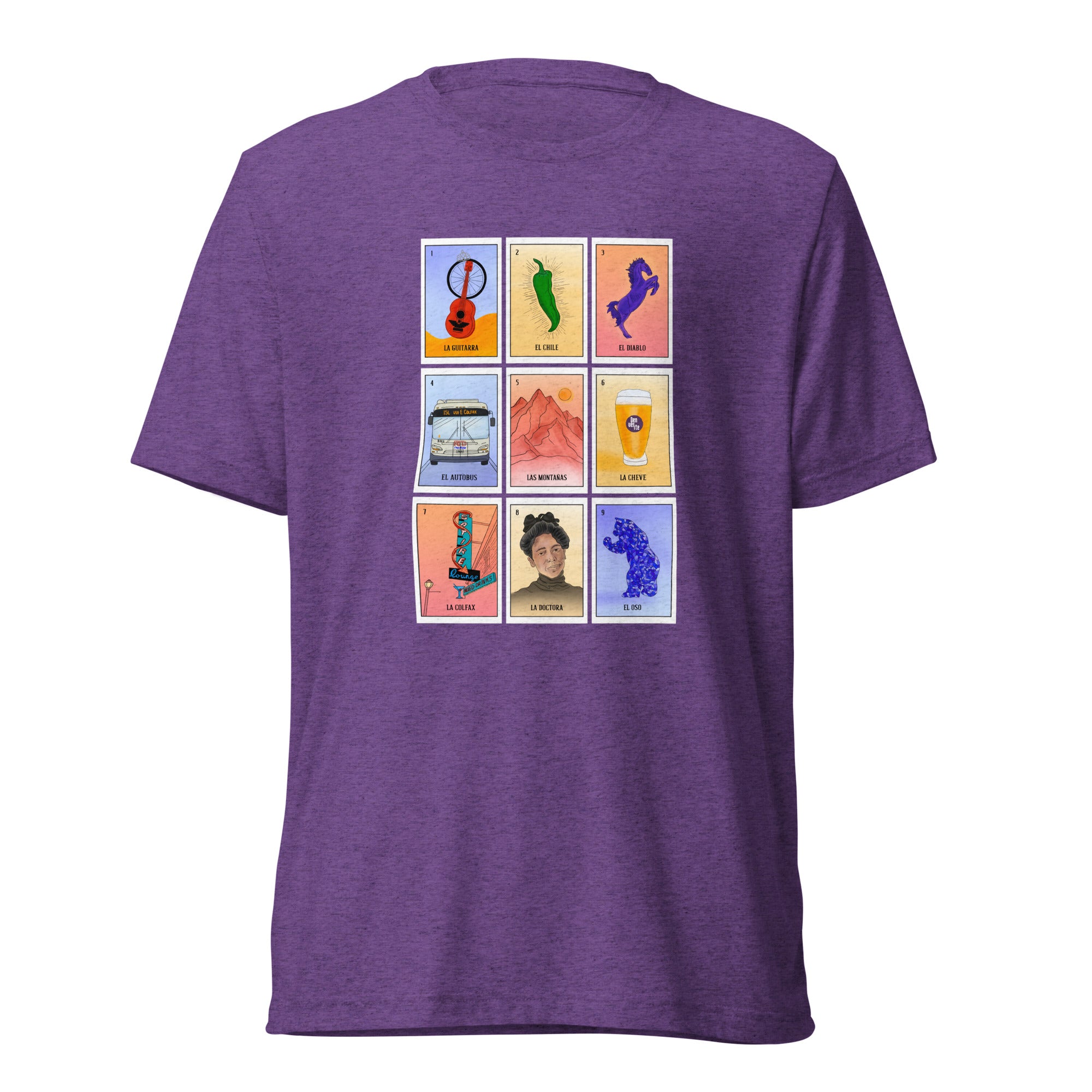 Denverite Lotería T-Shirt - Purple