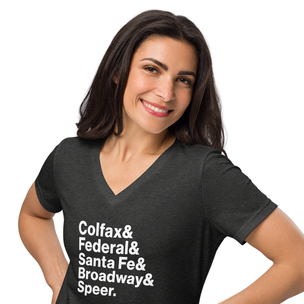 Denver Streets Women’s relaxed v-neck t-shirt