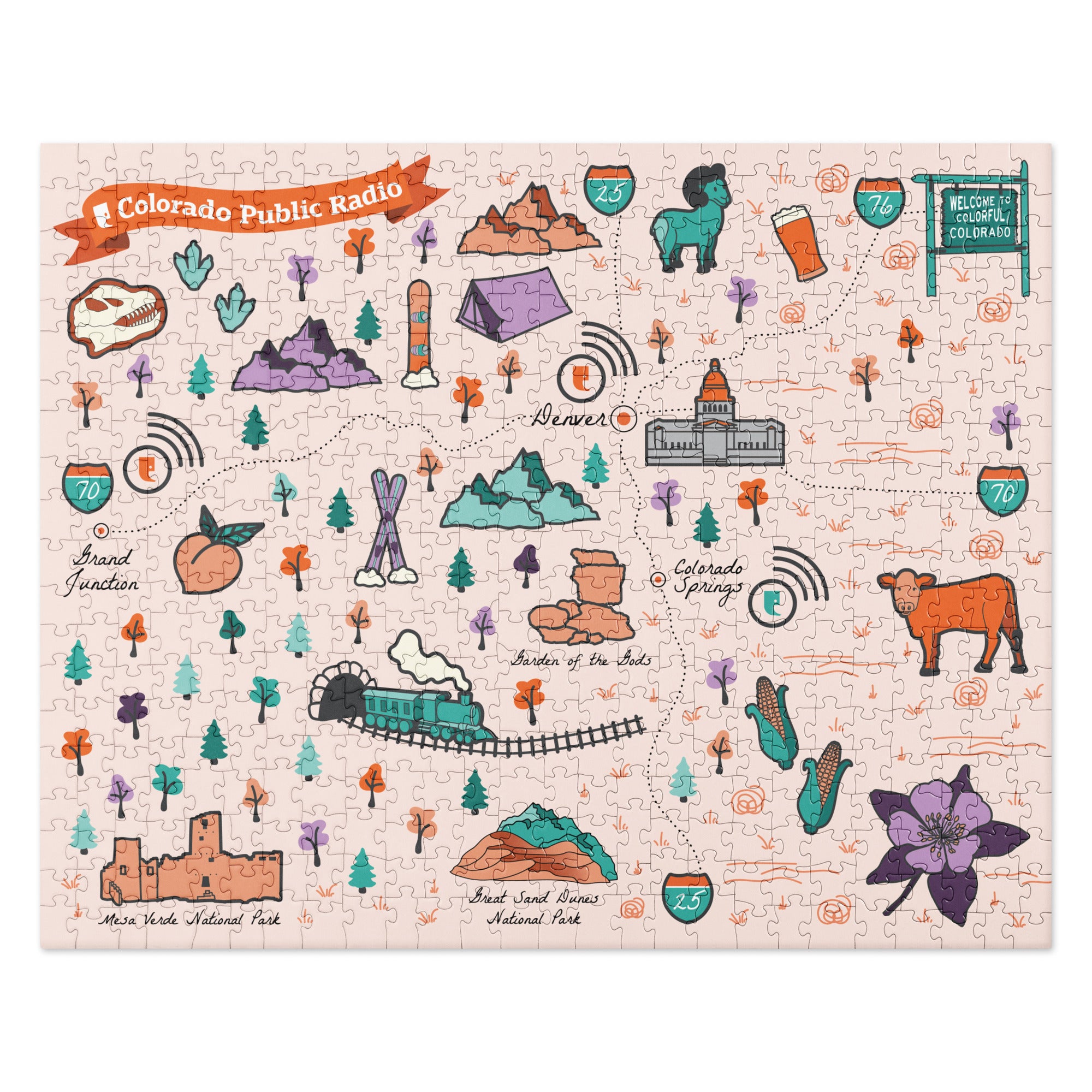 CPR Illustrated Map Jigsaw Puzzle
