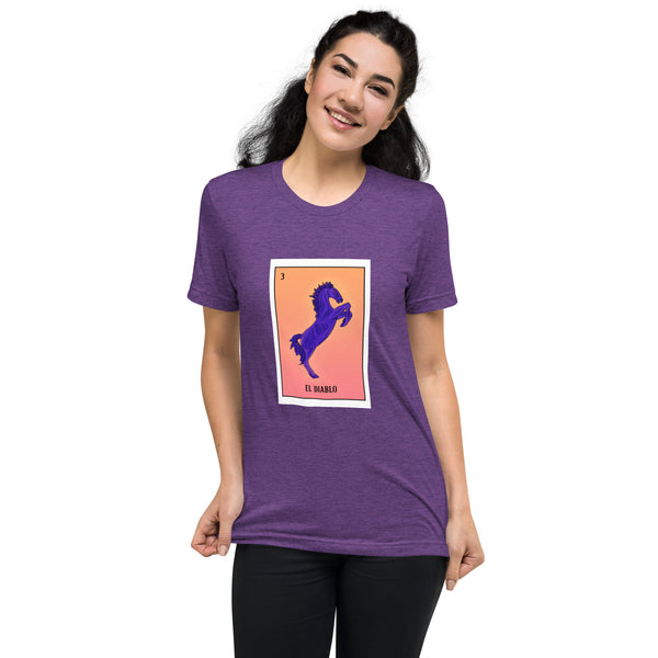 Denverite Lotería T-Shirt - El Diablo - Purple
